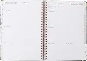 CANIGHT Delicate English Planner Notebook Weekly Monthly Yearly Layout Practical Notepad for Students Portable Design for Scheduling Habit Development