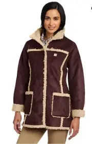 Carhartt Boulder Parka 100044 Faux Suede Sherpa Lined WMNS Size XS(0/2)