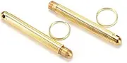 AIMALL 5PCS Mini Small Keyring Earpick Scoop Bump Spoon Slim Portable Metal Gold
