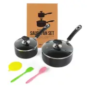 Nonstick Saucepan Set - 1 Quart and 2 Quart,Ultra Non Stick Sauce Pan Small P...