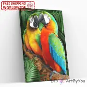 Paint By Numbers Kit Parrot Nature Animal Beginner Decor Kids Home Brush Wall