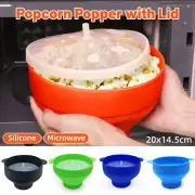 Popcorn Maker Popper Microwave Silicone Collapsible Bowl Container Kitchen Home