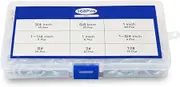 TEHAUX Boxed Set of 168pcs Sheep Eye Screws Assorted Sizes Screw Eye Bolts for DIY Projects Home Decor and Craftsmanship