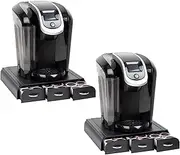 Mind Reader Anchor Collection, 3-Drawer Single Serve Coffee Pod Drawer, 36 Coffee Pod Capacity, Countertop Organizer, Coffee Machine Base, Set of 2, Black