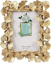 Resin Retro Frame Golden Ginkgo Leaf Photo Frame Home Decorations