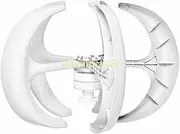 Low Speed No Noise 12000W Vertical Wind Turbine Kit, 12V-220V Wind Power Turbine Generator for Outdoor,with Controller