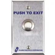 Alarm Controls TS-12-302 Vandal Resistant Push Exit Button Stainless Steel Face