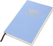 Generic Academic Planner Notebook Multi Function Work Memo Organizer with Artificial Cover for Home and Office Use Includes Monthly Index Stickers and Thick to Prevent Ink Leaks