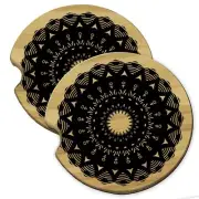 Bpm Tempo Gods Wood Car Coaster Gift Set fit Car & Truck Cup Holder