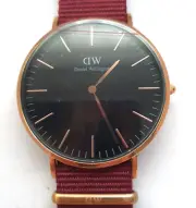 NEW Daniel Wellington Classic Roselyn Watch Burgundy Colour Fabric Band