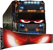 H-QUNING Windshield Devil Eyes Light, Portable Car-mounted LED Flexible Dynamic Devil Eyes Light with Editing Function (7.56 * 69.4 inches)