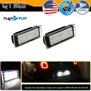 2X For 2016-2018 Smart Fortwo CAN-bus White 18-SMD LED License Plate Light Lamps