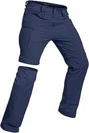 [NAVEKULL] Men's Convertible Hiking Pants Lightweight Quick Dry Zip Off Outdoor Fishing Tactical Cargo Pants with Roll-Up Legs