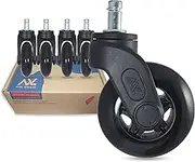 AXL Office Chair Castors Wheels 3'' Replacement Desk Chair Casters -Replacement for Desk Floor Mat - Furniture casters Rolling Style Swivel