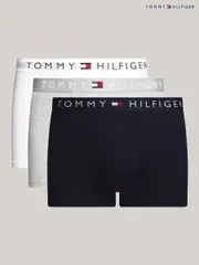 Tommy Hilfiger Grey Original Waistband Trunks 3 Pack (H26771) | $95