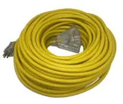 (06-PT6612100T) Outdoor Triple Tap Extension Cord with Indicator Light 100' 1...
