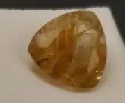 New In Box Rutilated Quartz Gemstone 5.20Ct 12x10mm Emerald Cut