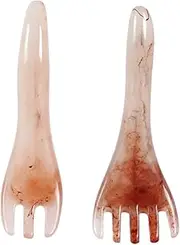 CALLARON 2Pcs Head Guasha Massage Combs Scalp Therapy Scrapers for Muscle Tension Relief Smooth Edges for Safe Use Head Neck and Shoulders Natural Skincare Treatment