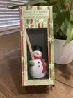 Yankee Candle Ceramic Snowman Vase Reed Diffuser Sparkling Cinnamon Set NIB