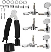 GOOHOCHY Acoustic Guitar Tuning Peg Replacement Set 3 Left Tuning Keys for Acoustic Guitar Strings