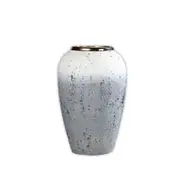 SOGA 30x19cm Ceramic Vase – White & Grey