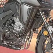 Lorababer Motorcycle Black Frame Bumper Engine Guard Highway Crash Bar Fairing Frame Protector Upper Lower Compatible with H-onda CB500X CB 500 X CB 500X 2019 2020 2021 2022 (Upper+Lower)