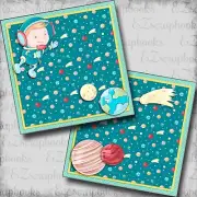 Space Explorer NPM - 2 Premade Scrapbook Pages - EZ Layout 5991