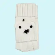 Kate Spade Gloves Polar Bear Pop Top Gloves Fingerless Mittens Merino Wool!