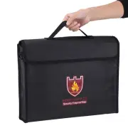 (38 * 28 * 7.5CM)Double Sided Fireproof Bag Pouch For LiPo Battery Money FF