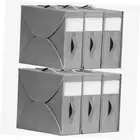 Bed Sheet Organizers 6 Pack, Grey, underbed storage001 6pack Light Gray