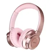 bluetooth Headphone Bass Wireless Colorful LED Light Touch Control Folable Handsfree Headset Support TF Card AUX for IOS Android PINK COLOR