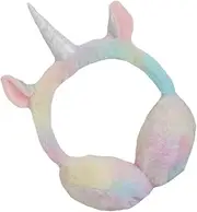 [Beavorty] 1Pc Unicorn Design Plush Ear Muffs Winter Ear Warmers for Adults Soft Fleece Earmuffs for Cold Weather Cute Ear Protection Vibrant Colors