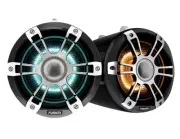 Pair Of Fusion SG-FLT772SPC 7.7" Tower Speaker Chrome With CRGBW Lighting