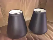 Pair Of New Baldwin Brass Black Color Lampshades