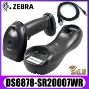 Zebra DS6878-SR20007WR Wireless Bluetooth 2D Barcode Scanner W/ USB Cable+Cradle