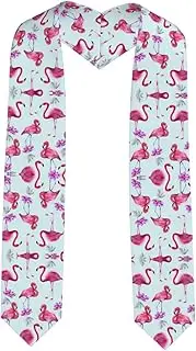 [EdWal] Pink Flamingos print Graduation Stole and Sash Class for Unisex Adult Honor Stole Honor Stole of 2025