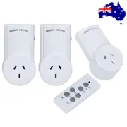 AU Plug 3 Main Outlet Power Point Socket+1 Smart Home Wireless Remote Controller