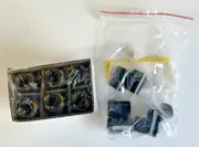 6 Pack Amber 10 ml Glass Roll-on Bottles (LSX)Stainless Steel Roller + 1 Dropper