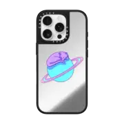iPhone 16 Pro Mirror Case MagSafe Compatible Space Cat