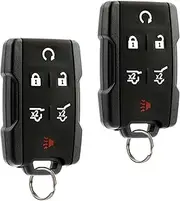 USARemote Key Fob Remote Replacement for 2015 2016 2017 2018 2019 2020 Chevrolet Tahoe Suburban GMC Yukon 6-Button Remote M3N32337100, 13577766 - Professional Programming Required (Set of 2)