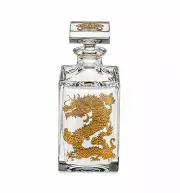 VISTA ALEGRE - Golden Dragon - Whisky Decanter - Handmade Crystal