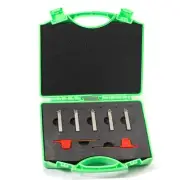 Mini Indexable Lathe Turning Tool-1/4" Shank Nickel Plated 5 Pieces Carbide T...