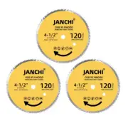 4-1/2 In. 120-Tooth Circular Saw Blade 3/8 In. (9. 5Mm) Arbor, Plywood (3-Pack)