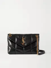 [SAINT LAURENT] SAINT LAURENT - Puffer Small Quilted Leather Shoulder Bag - Black - One size One size Black