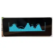AK25664_V2.0 Music Spectrum Display Rhythm Light Desktop Clock Blue with Remote