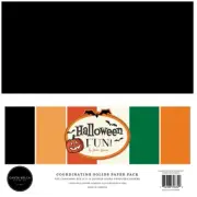 Carta Bella Paper HALLOWEEN FUN 12x12 Coordinating Solids Textured Cardstock Kit