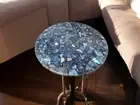 24" Labradorite Stone Coffee Table Crystal Healing Gemstone Mosaic Arts Home Dec