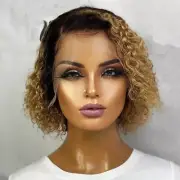 Curly Bob Lace Front Wigs Human Hair 13x4 Free Part Lace Frontal Wig Pre Plucked