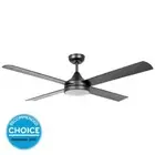 Stradbroke 52" DC Eglo Ceiling Fan with LED Light in Black