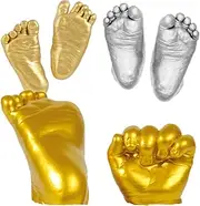 KOMBIUDA Shower Must-Have 3D Plaster Handprint Kit Newborn Boy Items DIY Prints Hand Footprint Kits